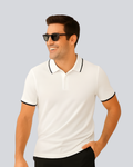 Plain Premium White Polo T shirt