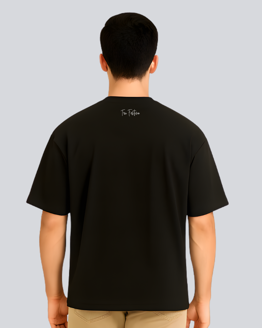 Plain Streetwear Black Oversize Fit T-Shirt