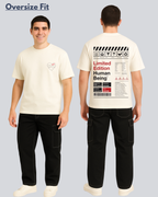 Printed Limited Edition Fragile Heart Streetwear Off White Oversize T-Shirt