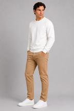 Plain Supreme White Winter Sweatshirt